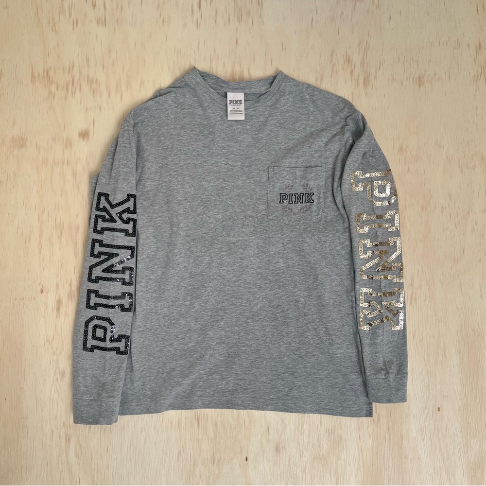 Gray PINK T- Shirt with Gold leaf design - Picture 3 of 6